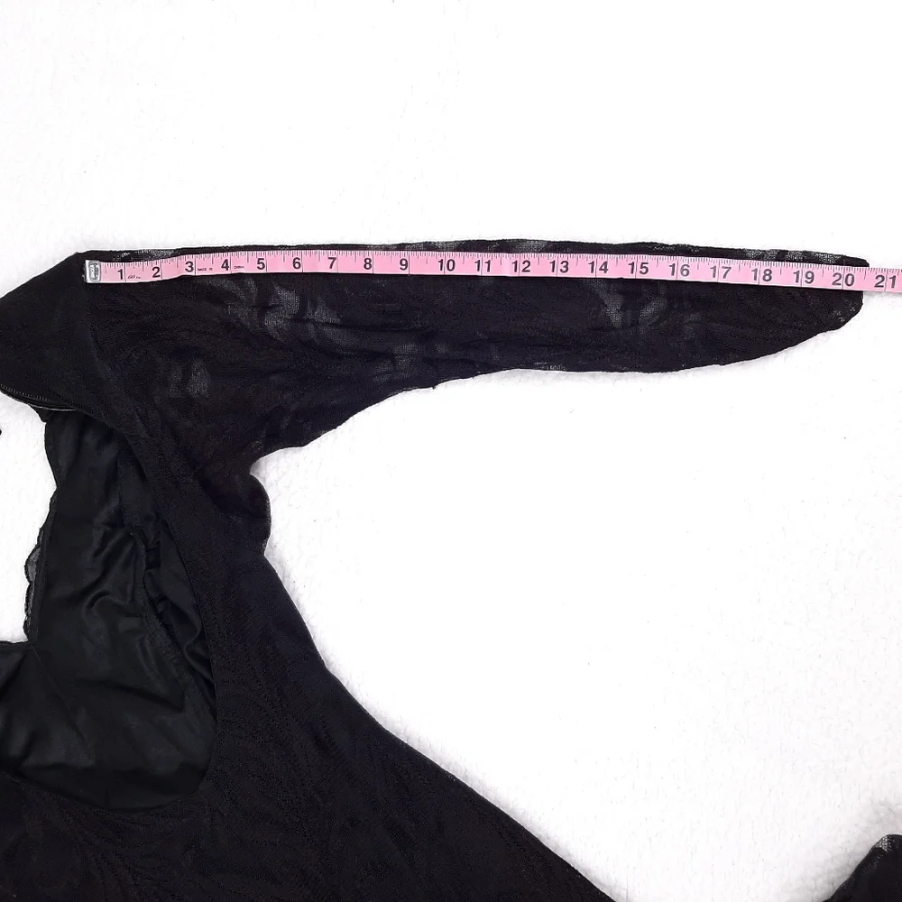 Karen Okada David Howard Climax vintage beaded lace midi dress witchy black - Picture 8 of 12